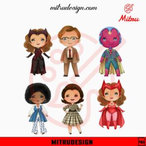 WandaVision Characters Bundle Clipart PNG, Wanda Maximoff, Vision PNG