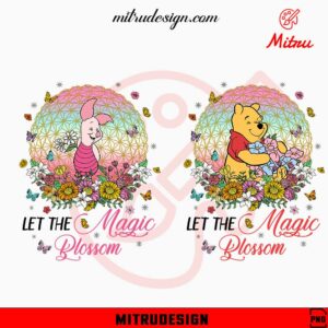 Winnie The Pooh Flowers PNG, Pooh Let The Magic Blossom PNG