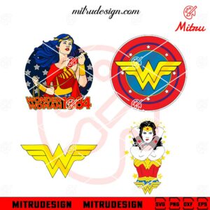 Wonder Woman Bundle SVG, PNG, DXF, EPS, Digital Download Files