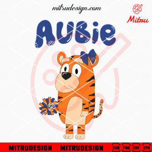 Bluey Aubie Auburn Tigers Mascot Cheerleader SVG, Cutting Files