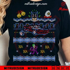 Batman And Joker Ugly Christmas Sweater SVG, PNG, DXF, EPS, Files