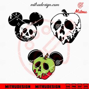 Apple Poison Disney Bundle SVG, Villain SVG, Apple Halloween SVG, Cut Files