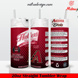 Arizona Diamondbacks Haters Be Gone 20oz Skinny Tumbler Wrap PNG, Template