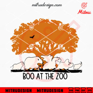 Boo At The Zoo SVG, Animal Kingdom Halloween SVG, PNG, DXF, EPS, Cricut