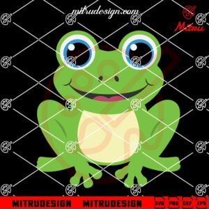 Baby Frog SVG, Cute Frog SVG, PNG, DXF, EPS, For Kids