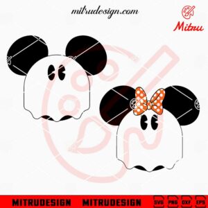 Baby Mickey Minne Halloween Ghost SVG, Cute Mickey Spooky SVG, Cutting Files