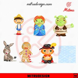 Baby Shrek Bundle PNG, Robin Hood, Donkey, Princess Fiona PNG