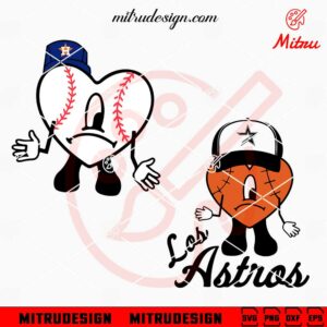 Bad Bunny Heart Houston Astros SVG, PNG, DXF, EPS, For Cricut