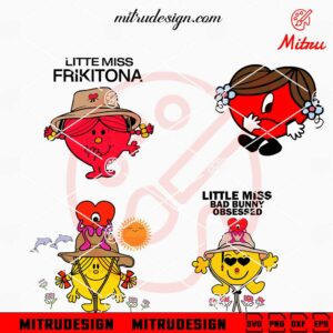 Bad Bunny Little Miss Bundle SVG, Frikitona SVG, Bebesota SVG, PNG, DXF, EPS