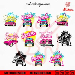 Barbie Car Bundle SVG, Barbie Jeep SVG, PNG, DXF, EPS, Designs