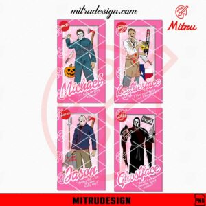 Barbie Horror Movie Bundle PNG, Horror Characters PNG, Pink Halloween PNG