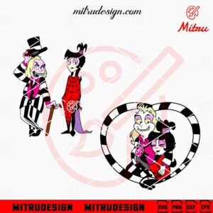 Beetlejuice And Lydia SVG, Beetlejuice SVG, Lydia Deetz SVG, PNG, DXF, EPS, Files