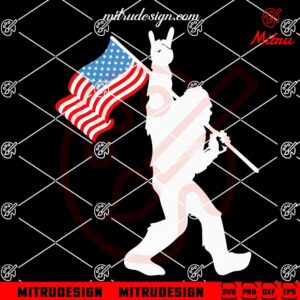 Bigfoot Rock Hand American Flag SVG, PNG, DXF, EPS, Files