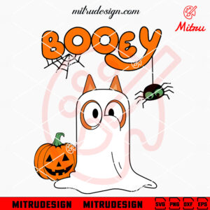 Bluey Bingo Booey SVG, Bingo Halloween Ghost SVG, PNG, DXF, EPS, Files