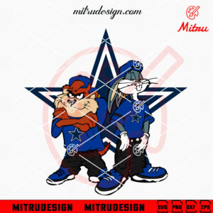 Bugs Bunny And Taz Dallas Cowboys SVG, Looney Tunes Cowboys SVG, Cut Files