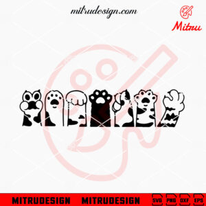 Cats Paw SVG, Cute Cat SVG, PNG, DXF, EPS, Digital Download