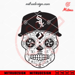 Chicago White Sox Sugar Skull SVG, PNG, DXF, EPS, Files For Cricut