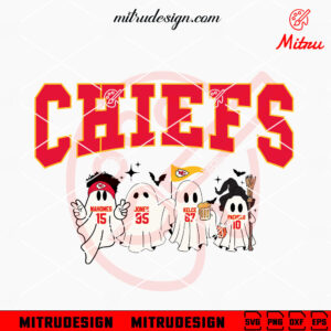 Chiefs Ghost SVG, Funny KC Chiefs Halloween SVG, PNG, DXF, EPS, Cricut