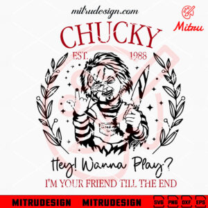 Retro Chucky Est 1988 SVG, Hey Wanna Play SVG, Chucky Halloween SVG