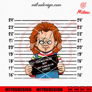 Chucky Mugshot SVG, Chucky Dolls Halloween SVG, PNG, DXF, EPS, Files