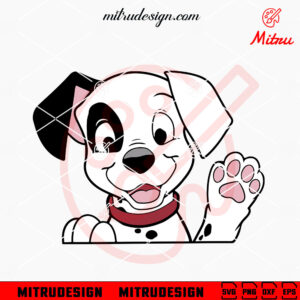 Disney Dalmatian Peeking SVG, 101 Dalmatians SVG, PNG, DXF, EPS, Cut Files