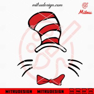 Dr Seuss Cat In The Hat SVG, PNG, DXF, EPS, Print Files