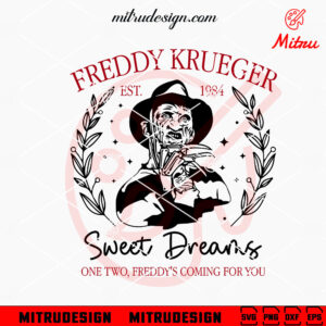 Retro Freddy Krueger Est 1984 SVG, Sweet Dreams SVG, Freddy Halloween SVG