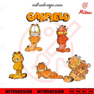 Garfield Bundle SVG, The Garfield Movie SVG, Cartoon Cat SVG, Files For Cricut