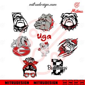 Georgia Bulldogs Football SVG, Uga Dog SVG, PNG, DXF, EPS, Files