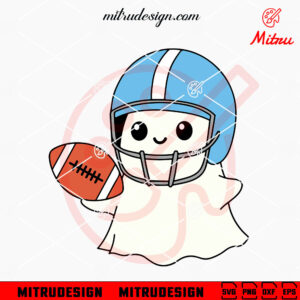 Cute Football Ghost SVG, Halloween Football SVG, PNG, DXF, EPS