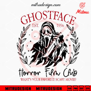 Ghostface Est 1996 Retro SVG, Horror Film Club SVG, Scream Halloween SVG