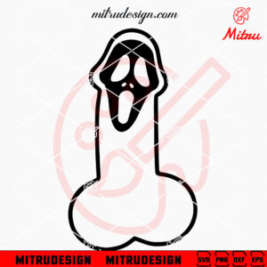 Ghostface Penis SVG, Funny Scream Adult Halloween SVG, PNG, DXF, EPS