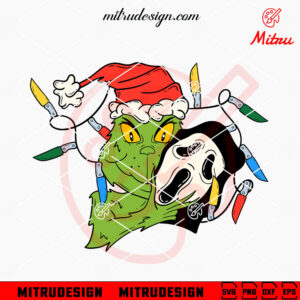 Grinch With Ghostface Mask SVG, Scream Christmas SVG, PNG, DXF, EPS, Files