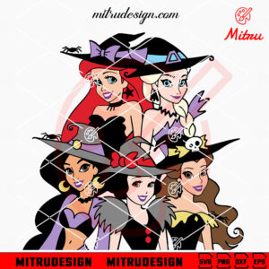 Disney Princesses Witches Halloween SVG, PNG, DXF, EPS, Digital Download