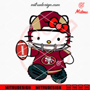 Hello Kitty San Francisco 49ers SVG, PNG, DXF, EPS, Digital Download