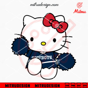 Hello Kitty Dallas Cowboys Cheerleader SVG, Cute Cowboys Cheerleading SVG