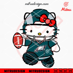 Hello Kitty Philadelphia Eagles SVG, PNG, DXF, EPS, Designs