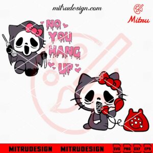 Hello Kitty Ghostface Scream SVG, Kitty No You Hang Up SVG, Cutting Files