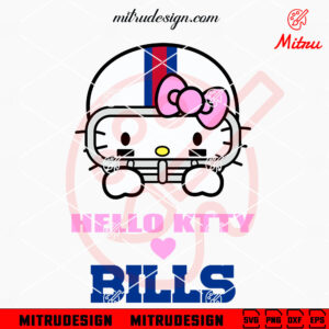 Hello Kitty Love Buffalo Bills SVG, PNG, DXF, EPS, For Shirts