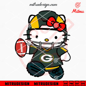 Hello Kitty Green Bay Packers SVG, PNG, DXF, EPS, Instant Download