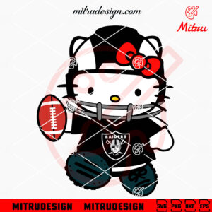 Hello Kitty Las Vegas Raiders SVG, PNG, DXF, EPS, Clipart