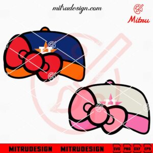 Houston Astros Cap Hello Kitty Bow SVG, PNG, DXF, EPS, Digital Download