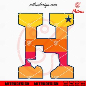 Houston Astros H Logo SVG, PNG, DXF, EPS, Cricut Files