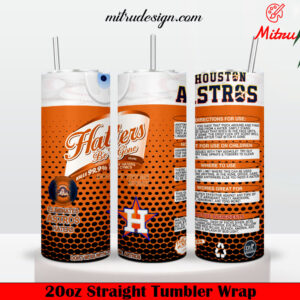 Houston Astros Haters Be Gone 20oz Skinny Tumbler Wrap PNG, Templates