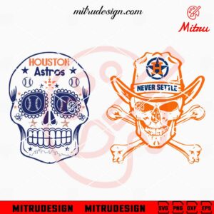 Houston Astros Skull SVG, PNG, DXF, EPS, Cut Files