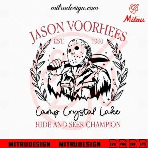 Jason Voorhees Est 1980 SVG, Camp Crystal Lake SVG, Jason Retro Halloween SVG