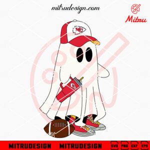 Kansas City Chiefs Ghost SVG, KC Football Halloween SVG, PNG, DXF, EPS