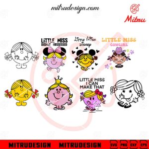 Little Miss Bundle SVG, PNG, DXF, EPS, For Kids