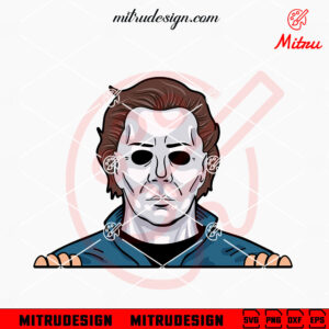 Michael Myers Halloween Peeking SVG, Funny Horror Halloween SVG, Car Decals