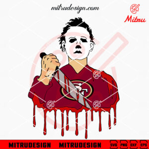 Michael Myers San Francisco 49ers SVG, 49ers Halloween SVG, PNG, Cut Files